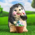 Садовая фигура "Ёжик с лопатой садовод" 17х17х26см - Фото 5