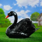 Садовая фигура "Лебедь" черный 22х38х32см - Фото 2