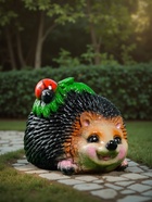 Садовая фигура из гипса «Ёж с божьей коровкой», 24×17×17 см - Фото 3