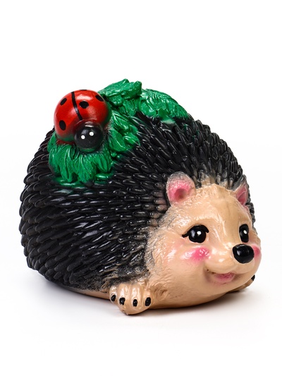 Садовая фигура из гипса «Ёж с божьей коровкой», 24×17×17 см