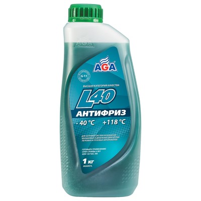 Тосол готовый AGA -40С/+118С сине-зеленый, 1 кг