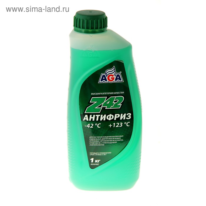 Антифриз готовый AGA -42С/+123С зелёный, 1 кг - Фото 1