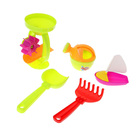 Песочный набор 5 предметов: мельница, лейка, грабли, совок, кораблик, цвета МИКС - Фото 1