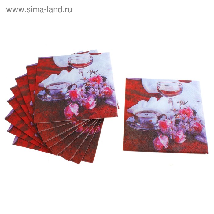 Салфетки бумажные "Лори Триумф" трехслойные 33х33 см - Фото 1