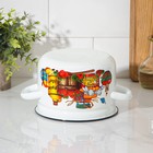 Кастрюля эмалированная, 2 л, деколь МИКС, белая - Фото 3