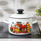 Кастрюля эмалированная, 2 л, деколь МИКС, белая - Фото 4