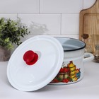 Кастрюля эмалированная, 3 л, цилиндрическая, деколь МИКС - Фото 2