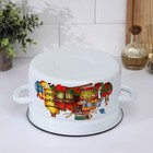 Кастрюля эмалированная, 3 л, цилиндрическая, деколь МИКС - Фото 3