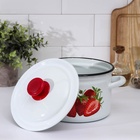 Кастрюля эмалированная, 5 л, деколь МИКС, белая - Фото 2