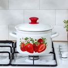 Кастрюля эмалированная, 5 л, деколь МИКС, белая - Фото 4