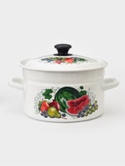 Кастрюля цилиндрическая, 5 л, деколь МИКС, (белая) - фото 809674114
