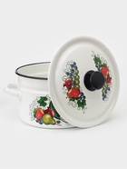 Кастрюля цилиндрическая, 5 л, деколь МИКС, (белая) - фото 809674115