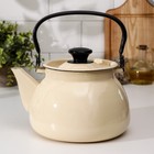 Чайник, 3 л, эмалированная сталь, слоновая кость - Фото 1