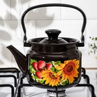 Чайник, 2 л, эмалированная сталь, деколь МИКС, коричневый - Фото 5