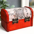 Шкатулка для украшений «Сундук. Карта», для мелочи, дерево, 6×6×9 см - Фото 5