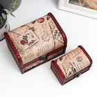 Набор шкатулок для украшений «Сундучок. Цветочное панно», дерево, 2 шт. - Фото 3