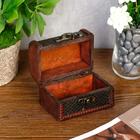 Шкатулка для украшений «Сундучок. Сеточка», дерево, 6×8×5.5 см - Фото 2