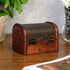 Шкатулка для украшений «Сундучок. Сеточка», дерево, 6×8×5.5 см - Фото 5