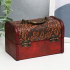 Шкатулка для украшений «Сундучок. Цветочный узор», дерево, 10×15×10.5 см - Фото 4