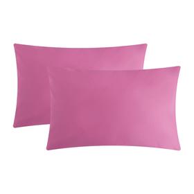 Комплект наволочек "Этель", 50х70 см - 2 шт, розовый, 100% хлопок, поплин