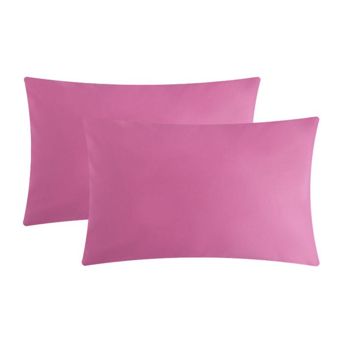 Комплект наволочек Этель, 50х70 см - 2 шт, розовый, 100% хлопок, поплин