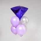Букет из шаров «Стильный», фиолетовый, латекс, фольга, набор 7 шт. - фото 9132409