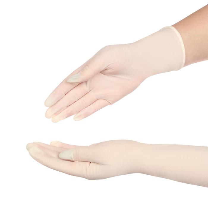 Медицинские латексные перчатки хирургич нестерилные анатом формы опудр тектсурир М ( 7 ) - Фото 1
