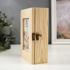 Шкатулка дерево для росписи фоторамка 19,5х15х6 см - Фото 3