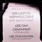 Пряжа "Рельефная" 43% шерсть мерин., 43% ПАН, 14% ПА 135м/50гр (02-Чёрный) - Фото 4