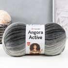 Пряжа "Angora Active" 20% шерсть, 80% акрил  500м/100гр (840 черн-сер-мор волна) - фото 109443601
