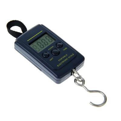 УЦЕНКА Весы-безмен LuazON LV-403, электронный, до 40 кг, точность до 10 г, подсветка, синий