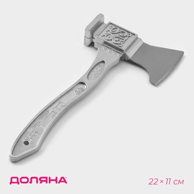 Молоток для мяса с топориком Доляна, 22 см, серый