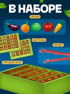 Развивающий набор «Любимый огород», 20 овощей, пинцет, 3+ - Фото 2