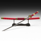 Сувенирное оружие «Катана», малиновые, в  полоску  ножны, вставка с обвязкой, 100см - фото 14858788
