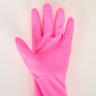 Перчатки хозяйственные с утеплителем, размер L, ПВХ, длинные манжеты, 100 гр, цвет МИКС - Фото 2
