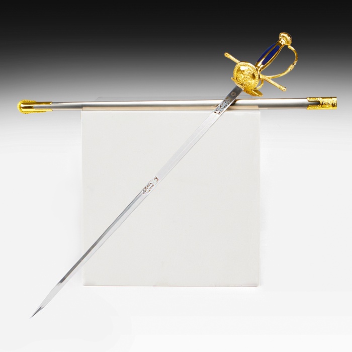 Макет оружия «Сувенирная шпага Дон Кихот Ламанчский», роспись на клинке, 91.5 см - Фото 1