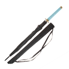 Сувенирное оружие «Катана-зонт», синяя рукоятка, гарда — крестообразная - Фото 3