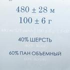 Пряжа "Ангорская тёплая" 40% шерсть, 60% акрил 480м/100гр (893 -Т.джинса) - Фото 4