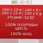 Пряжа "Деревенская" 100% полугрубая шерсть 250м/100гр (342-Св.горох) - Фото 4