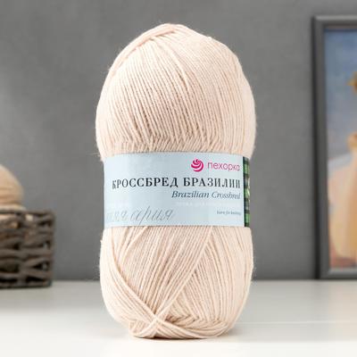 Пряжа "Кроссбред Бразилии" 50%меринос.шерсть, 50% акрил 500м/100гр (89-Фрез)