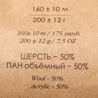 Пряжа "Сувенирная" 50% акрил, 50% шерсть 160м/200гр (1187 М) - Фото 4