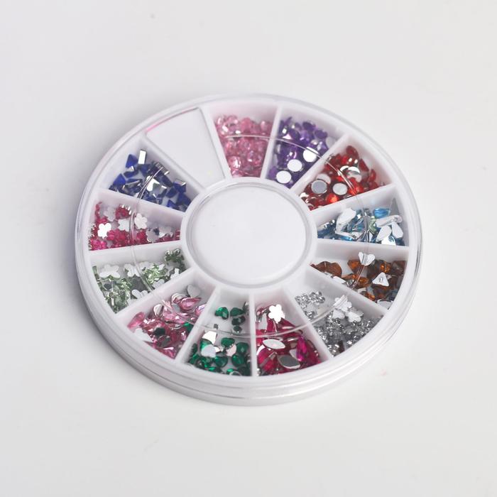 Набор фигурных страз для декора ногтей «Будь в тренде!», 12 цветов 21119