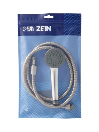 Набор для душа ZEIN Z0201, шланг 150 см, держатель для душа, гайки пластик, лейка 1 режим