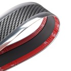 Накладка на пороги авто TORSO, цвет карбон с хромированной полосой, самоклеящаяся, 5×250 см - Фото 3