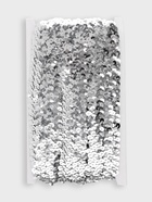 Тесьма декоративная с пайетками, на резинке, 2 см, 9 ± 0.5 м, цвет серебряный - Фото 4