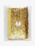 Тесьма декоративная с пайетками, на резинке, 3.5 см, 9 ± 0.5 м, цвет золотой - фото 59765000