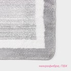 Коврик для ванной Доляна «Тэри», 58×38 см, микрофибра, цвет серый - Фото 2