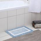 Коврик для ванной «Тэри», 58×38 см, микрофибра, цвет голубой - фото 320407593