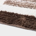 Коврик для ванной Доляна «Тэри», 58×38 см, микрофибра, цвет коричневый - фото 7310303