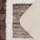 Коврик для ванной Доляна «Тэри», 58×38 см, микрофибра, цвет коричневый - фото 7310305